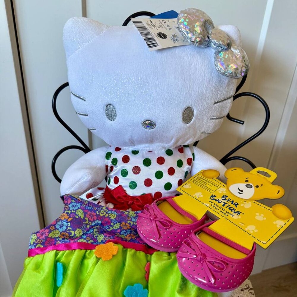 NWT Build a Bear Hello Kitty Plush with Clothes